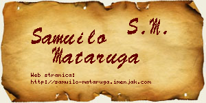 Samuilo Mataruga vizit kartica